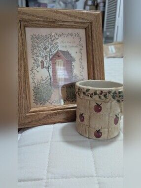 Farmhouse Bundle Outhouse Print Folk Art & Yankee Candle votive holder